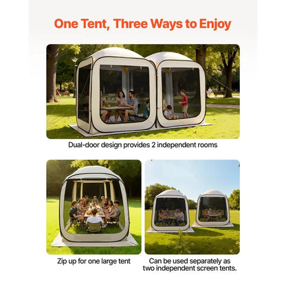 Pop Up Tent, Portable Canopy with Netting Sides