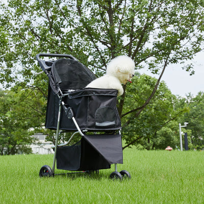 Foldable Pet Stroller for Small Dogs and Cats