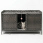 Cat Litter Box Enclosure Furniture, Handwoven Rattan Cat Houses