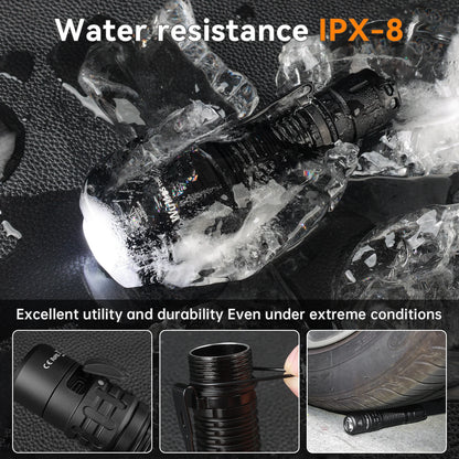 Tactical Flashlight, 2000 Lumens, Rechargeable Battery