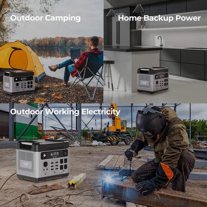 Portable Power Station,  Fast Charging, Solar Generator for Home Backup, Camping & RV