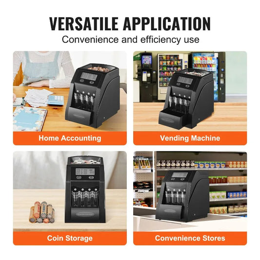 USD Coin Sorter, Coin Counter  and Wrapper Machine