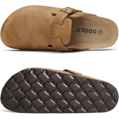 Vegan Leather Clogs Outdoor Slip-on Shoes