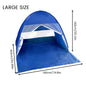 Pop-up beach tent, compact folding design