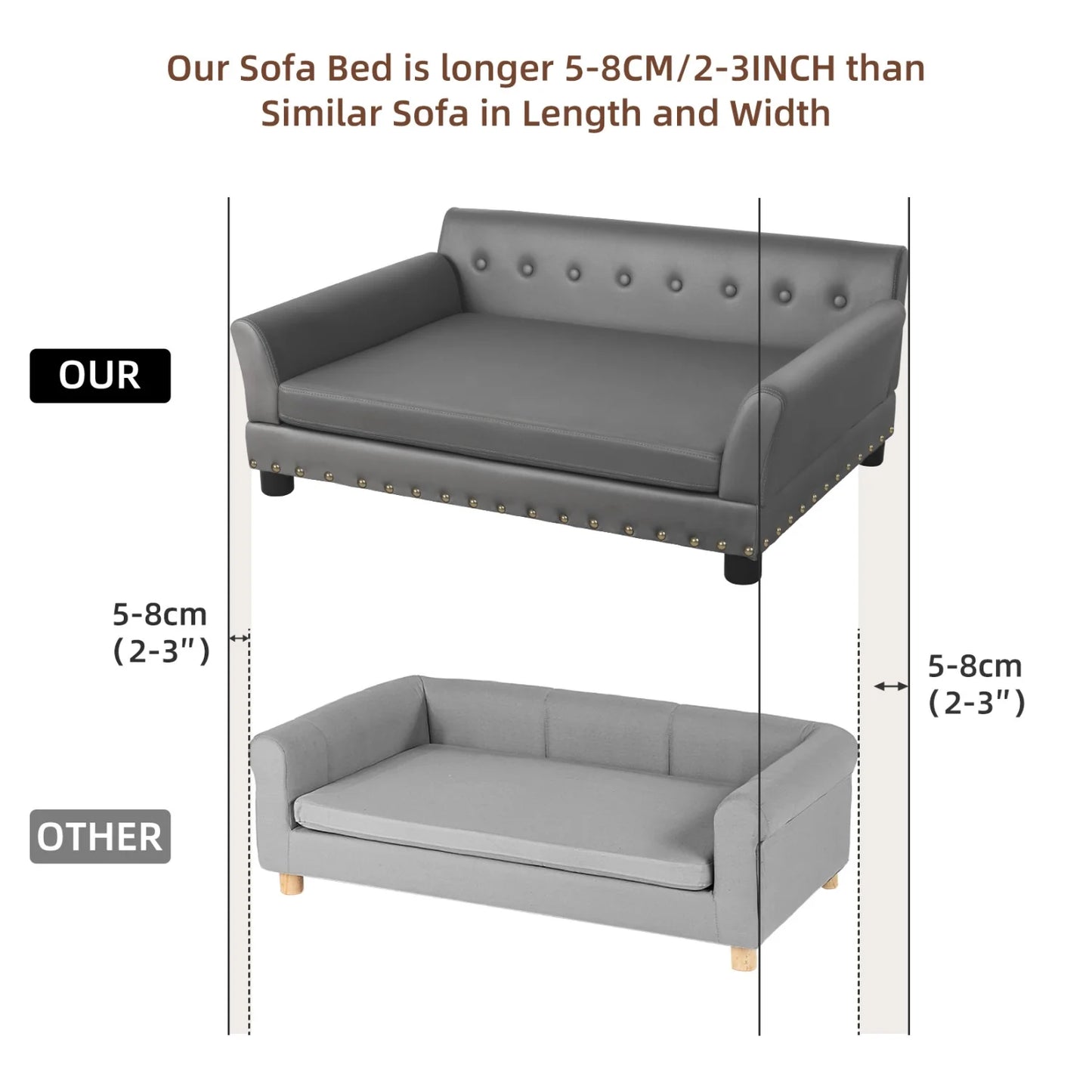 Elevated Dog Sofa for Medium to Large Dogs