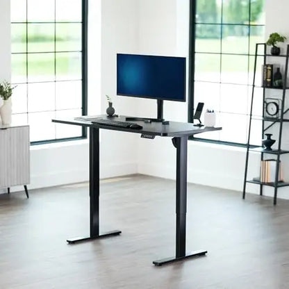 Electric 55 x 28 in Standing Desk, Memory Height Adjustment,