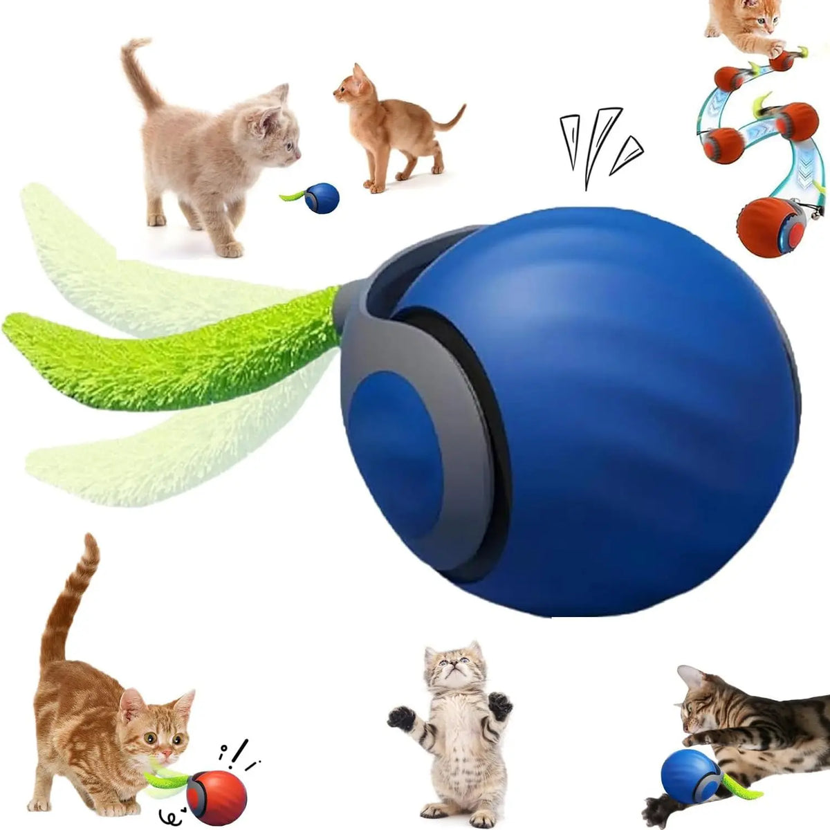 Speedy Tail Cat Toy, Interactive Cat Ball Toy
