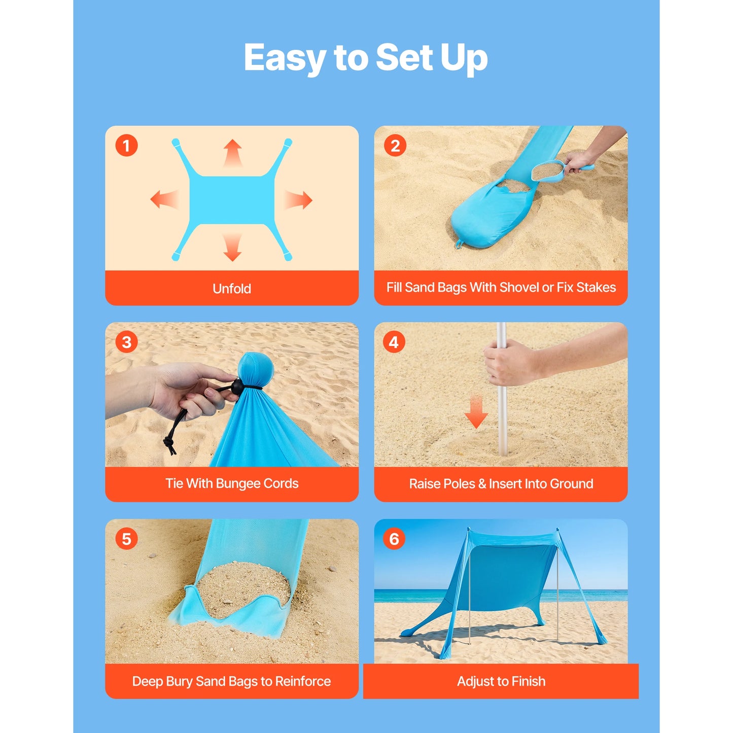 Pop Up Beach Canopy for Family Outings