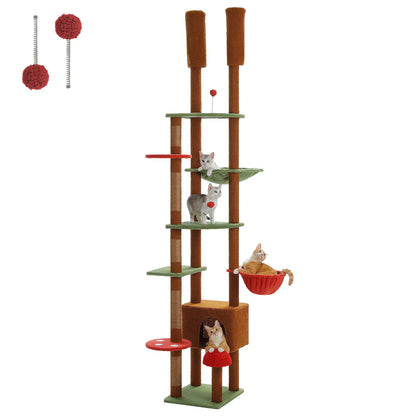 Cat Tree with Large Hammock, Sisal Scratching Posts