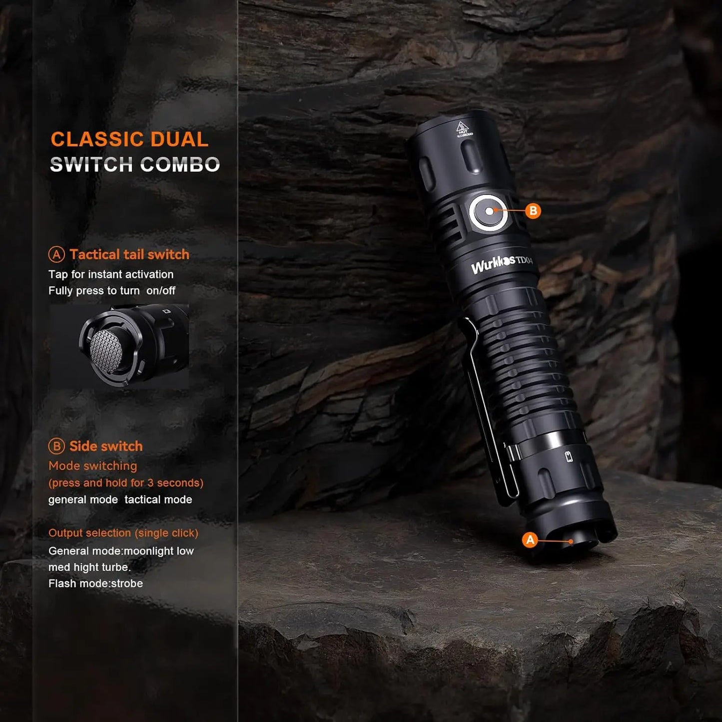 Rechargeable Dual-Mode Tactical Flashlight