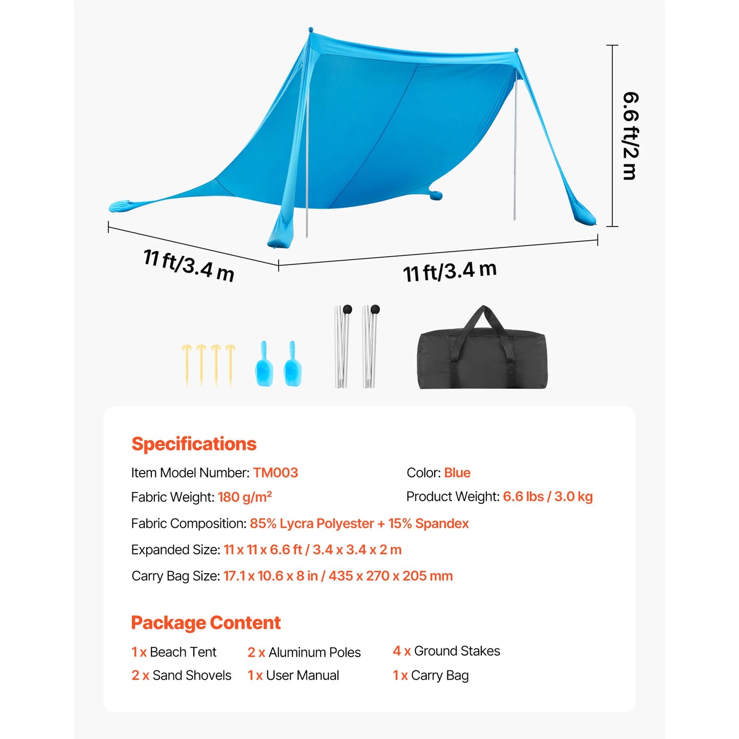 Pop Up Beach Canopy for Family Outings