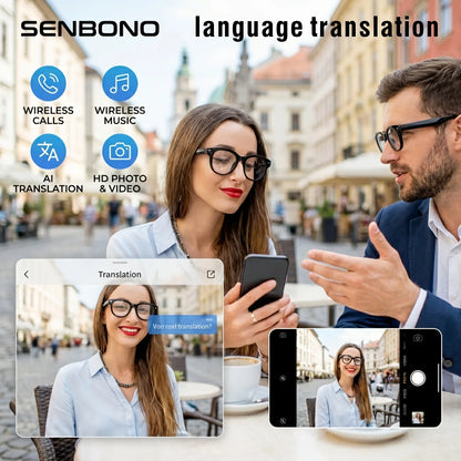 Smart Glasses With Camera,  Charger, 100+language Translation, Bluetooth