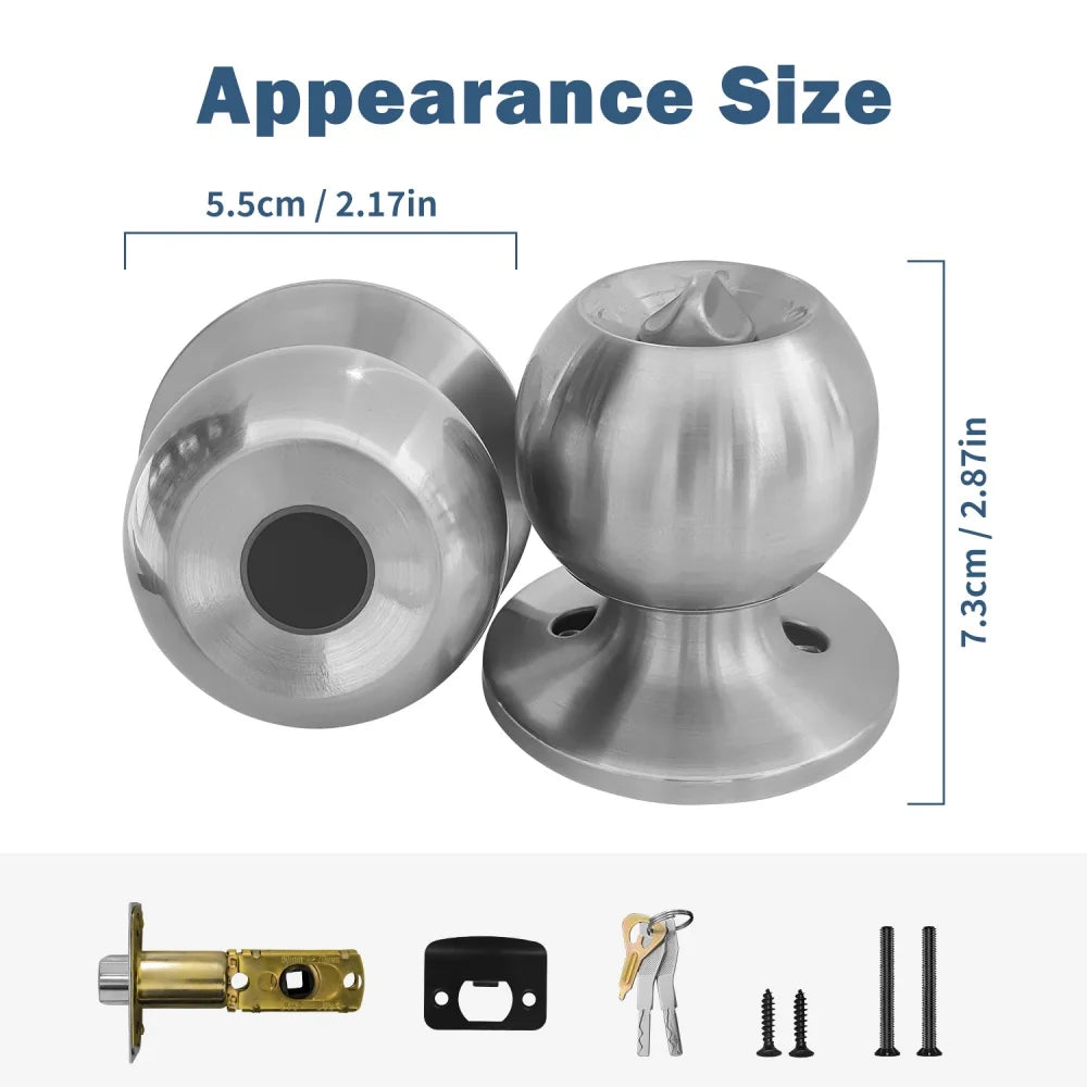 Fingerprint Door Lock Knob, Keyless Entry Bluetooth Electronic