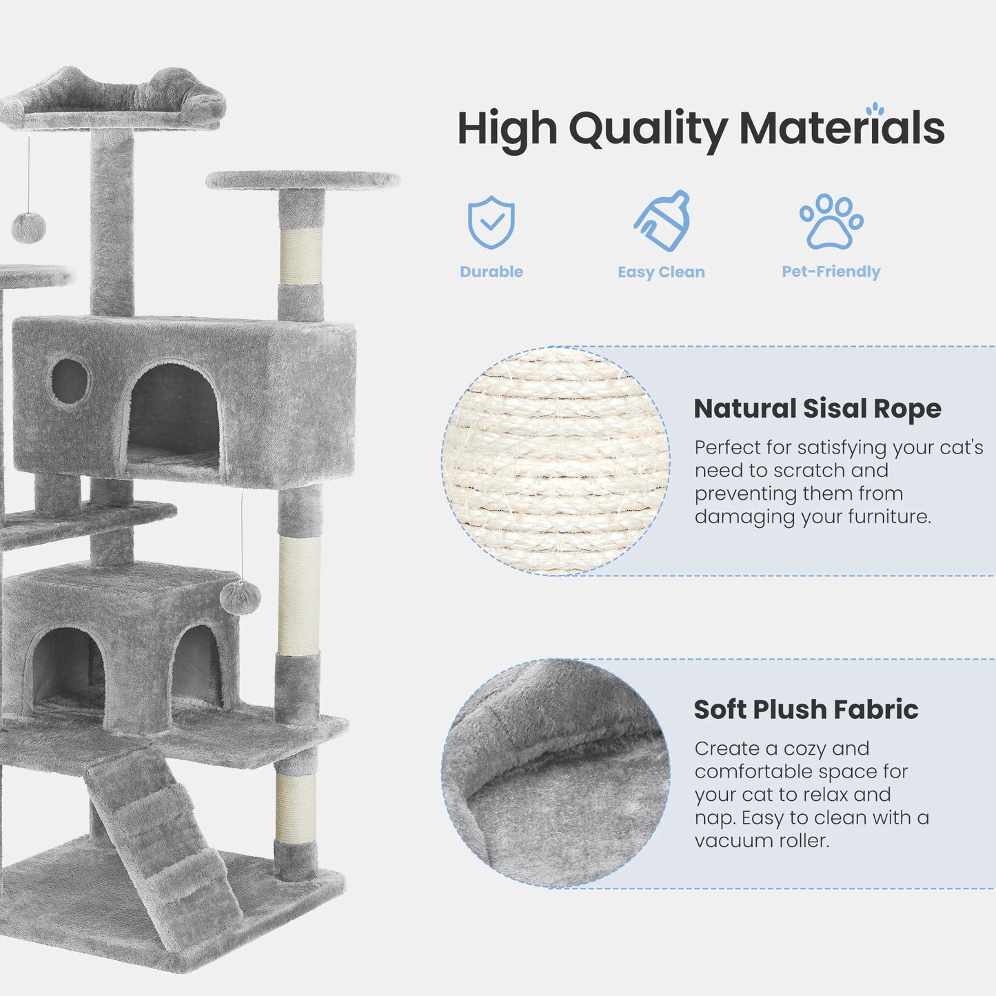 Cat Tree Tower Multi-Level with Sisal Scratching Post