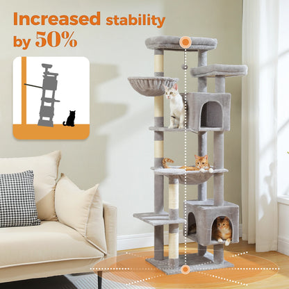 Cat Tree with Super Large Hammock, Scratching Posts