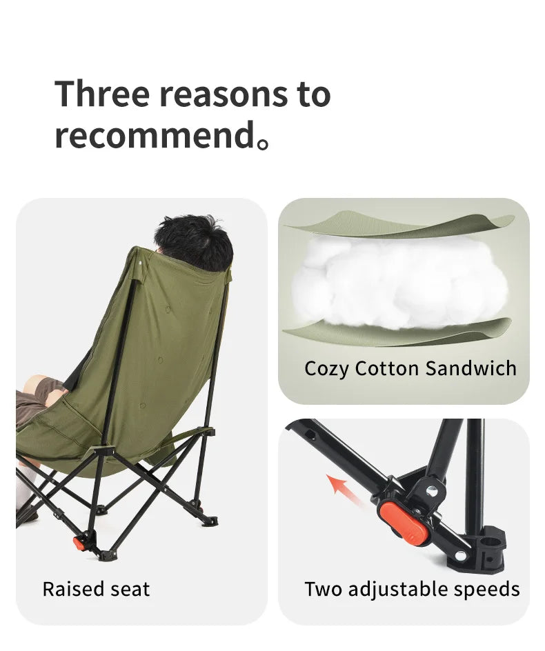 Recliner Outdoor Folding High Back Moon Chair