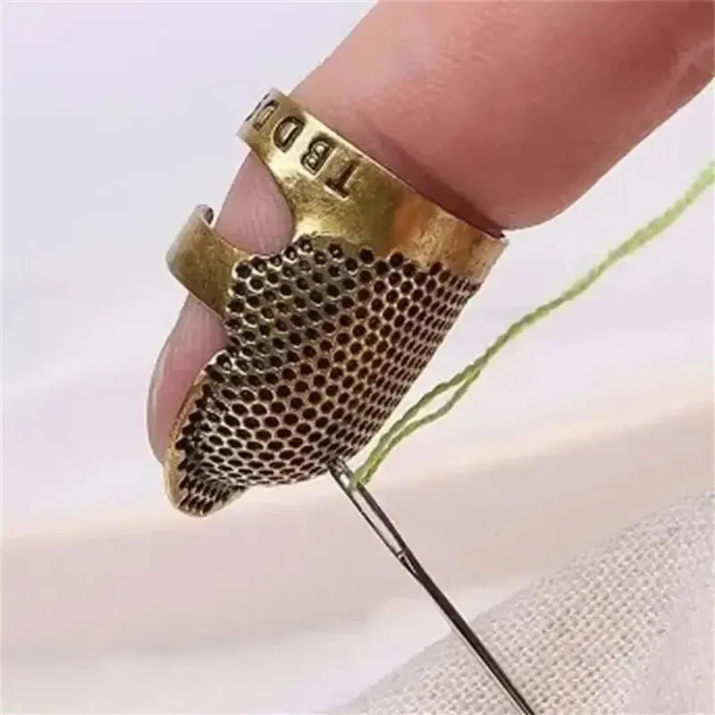 Sewing Thimble,  Vintage Needle