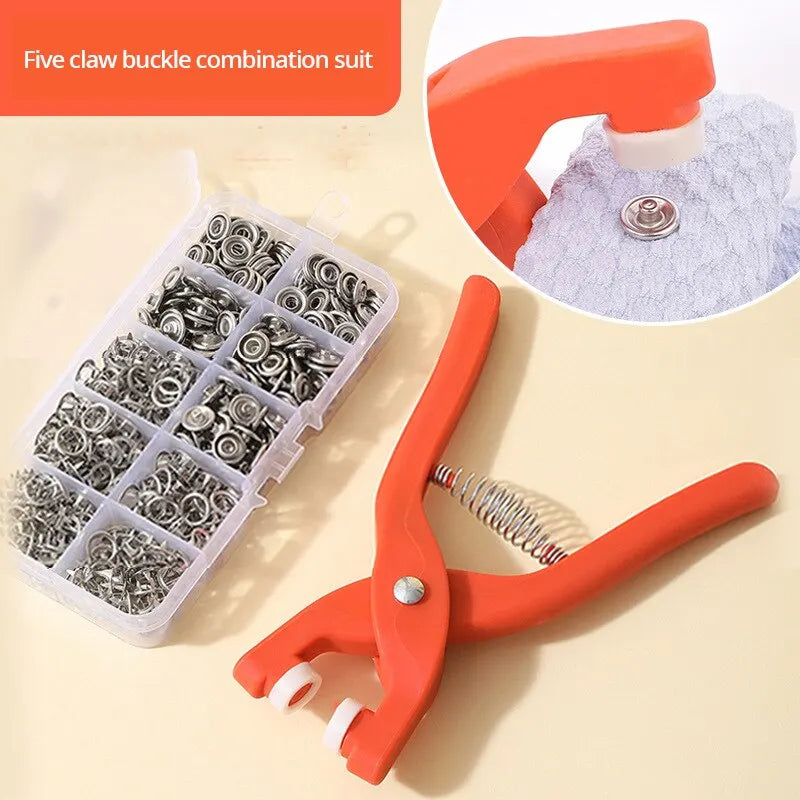 Snap Button Kit With Pliers For Sewing