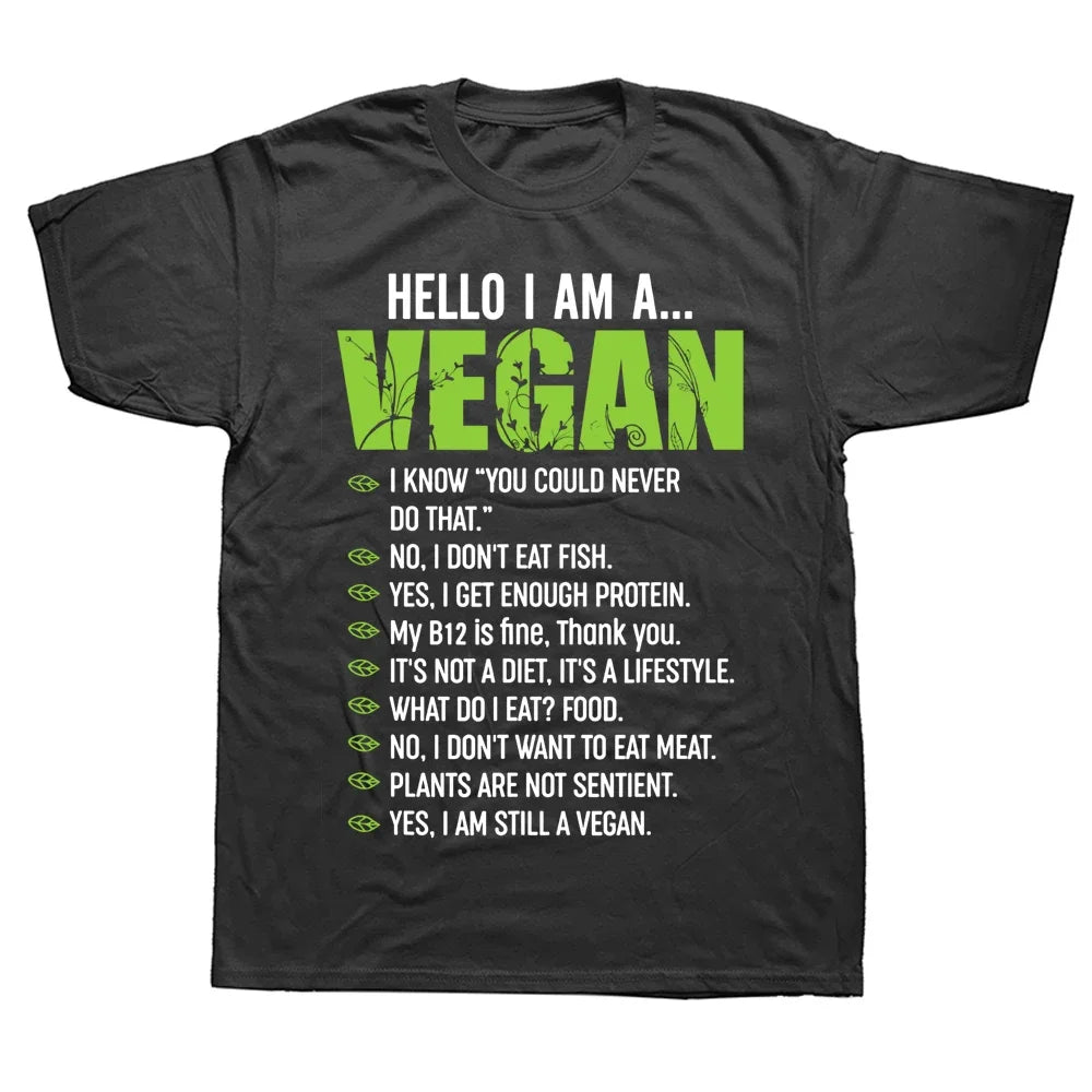 Hello I'm A Vegan T Shirts