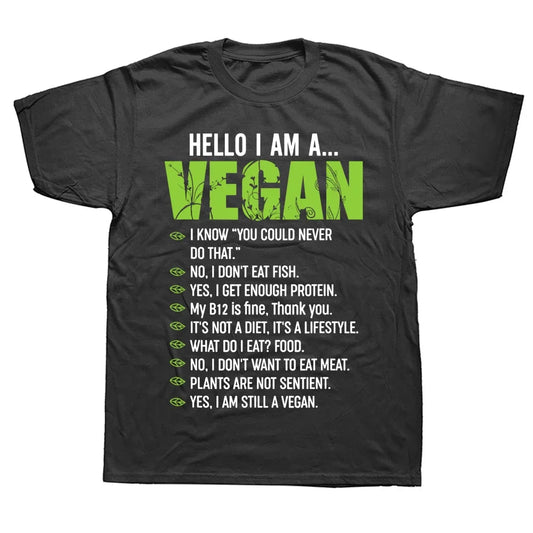 Hello I'm A Vegan T Shirts