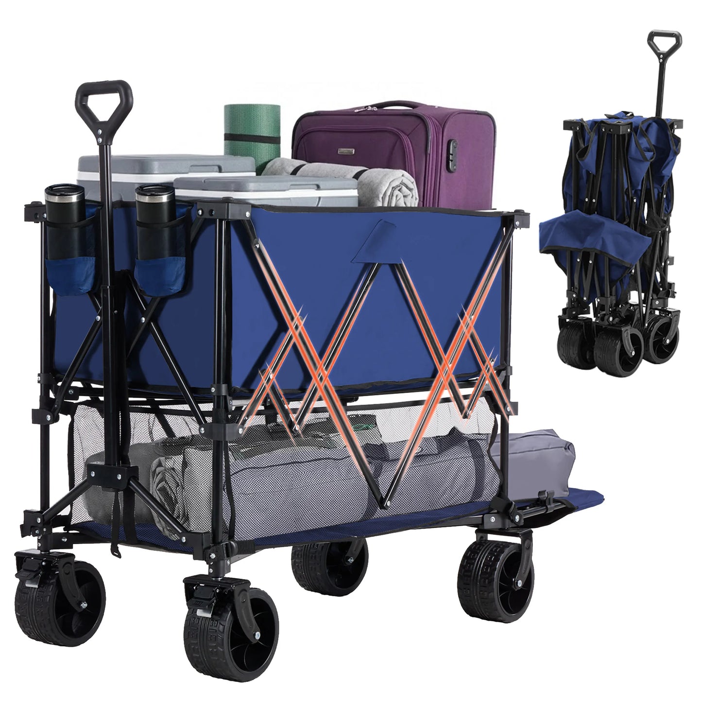 Double Decker Wagons for Grocery, Garden, Camping