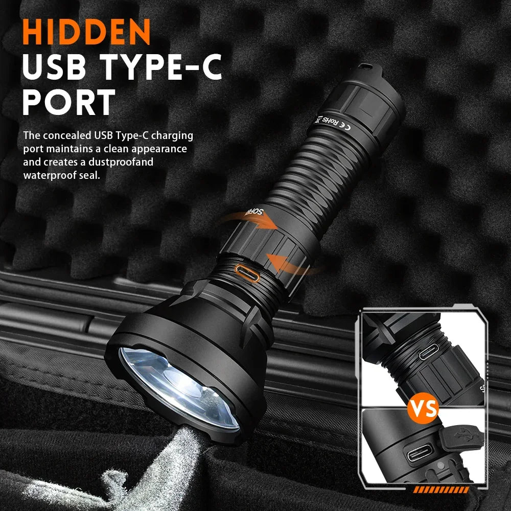 Tactical Flashlight Type-C Rechargeable