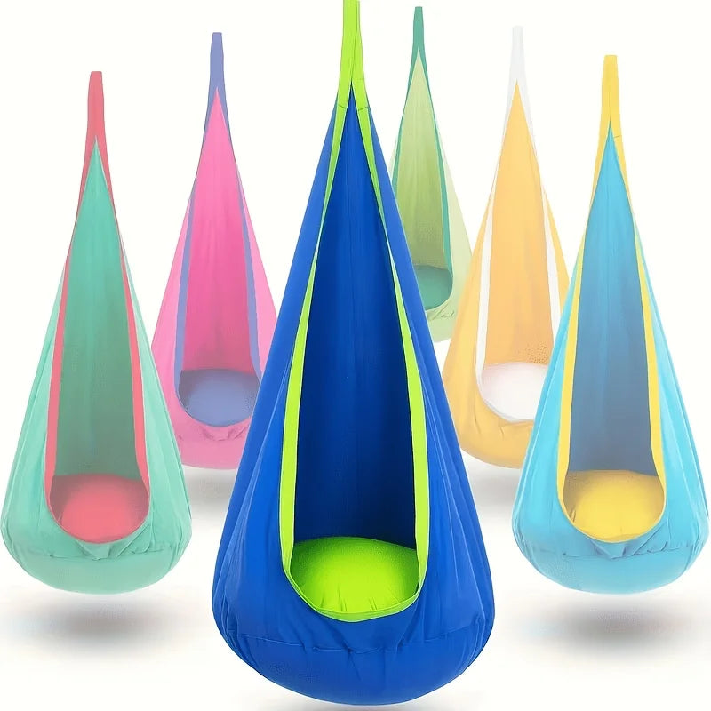 Hanging Hammock Chair Includes Inflatable Pillow