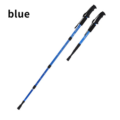 Ultralight Walking Trekking Poles Collapsible Aluminum  Hiking Grips Sticks Alpenstock Adjustable Non-slip Nordic Adult Canes Te