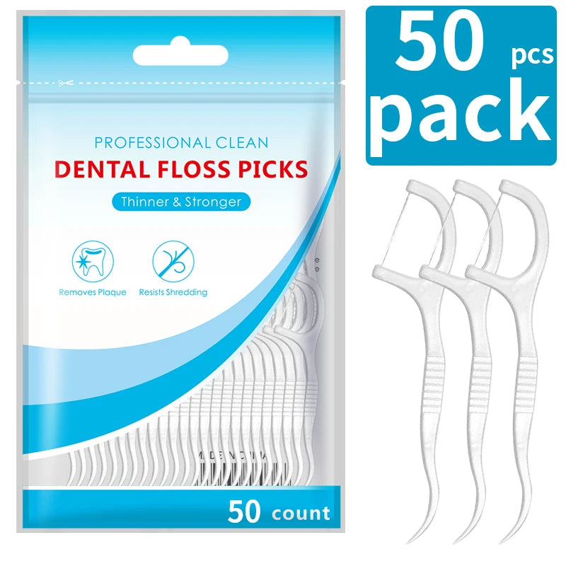 600/300/150/50pcs  Toothpicks,  Floss- Oral Care