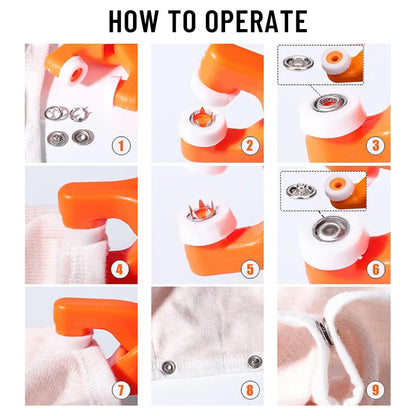 Snap Button Kit With Pliers For Sewing
