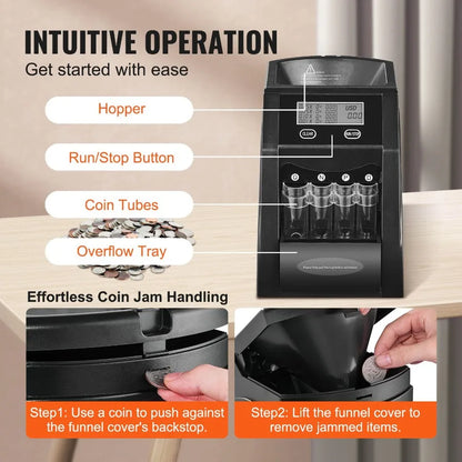 USD Coin Sorter, Coin Counter  and Wrapper Machine