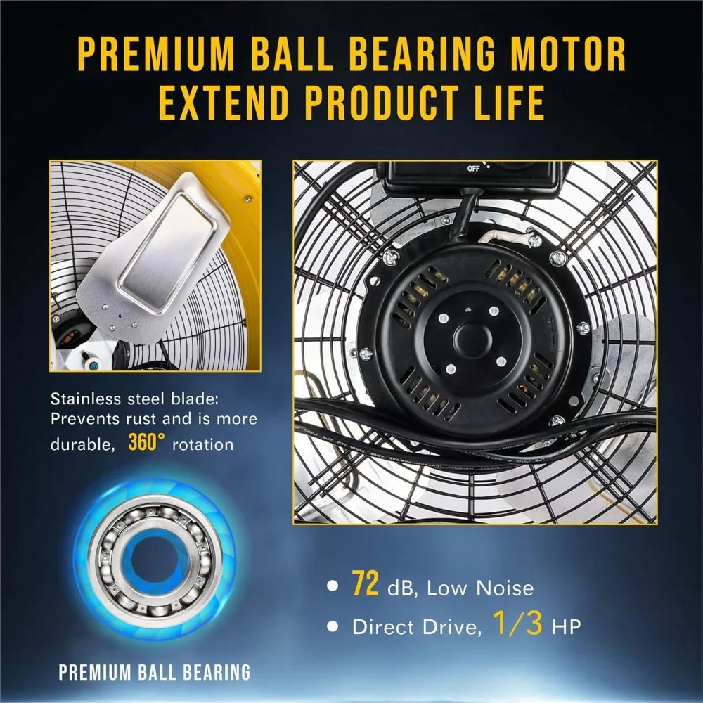 24" Metal Drum Fan, 3-Speed, Heavy Duty