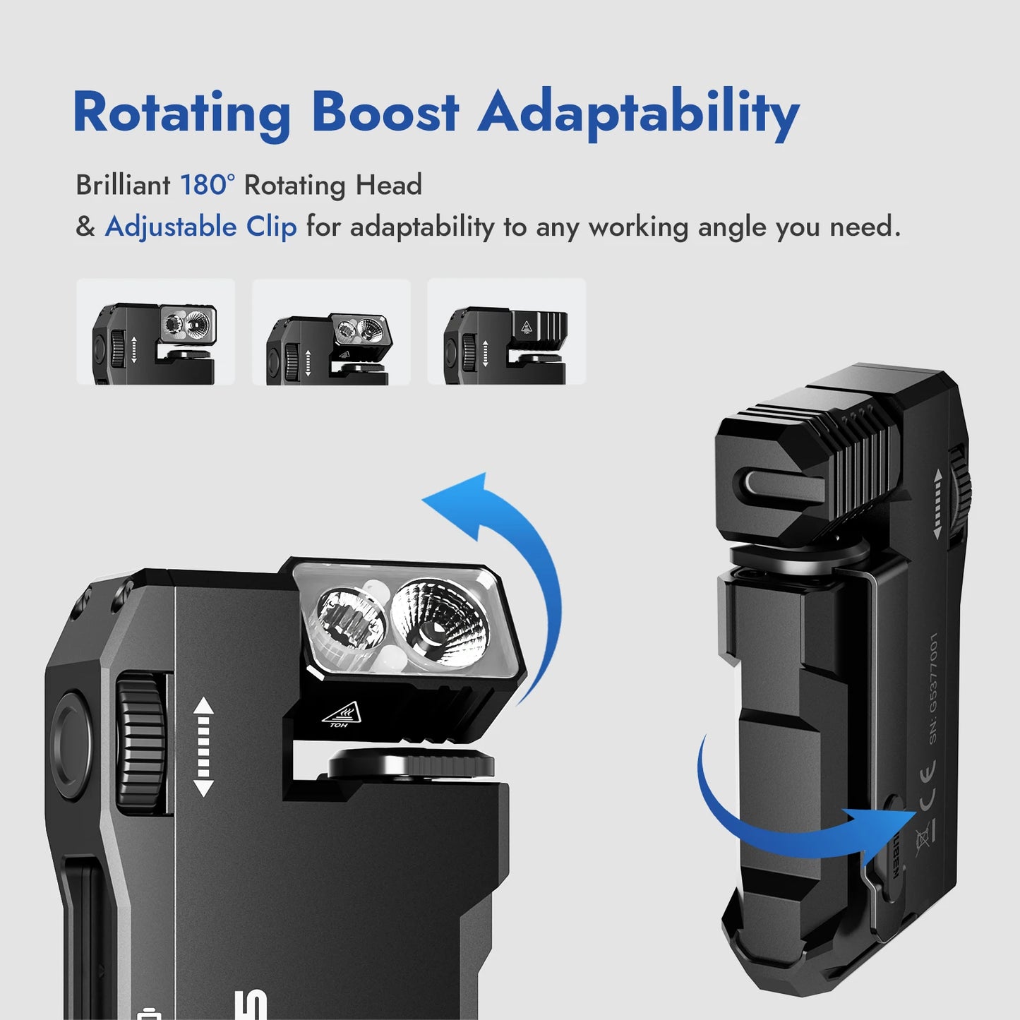 Rechargeable  Mini Flashlight with RGB Light