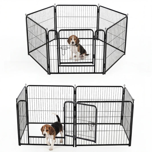 6 Panels Metal Dog Playpen  for Puppy Exercise