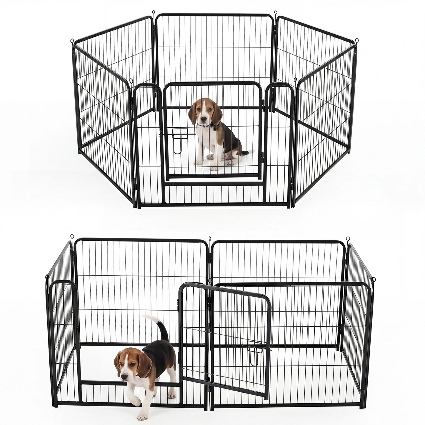 6 Panels Metal Dog Playpen  for Puppy Exercise