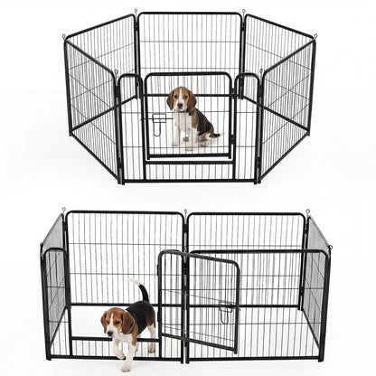 6 Panels Metal Dog Playpen  for Puppy Exercise