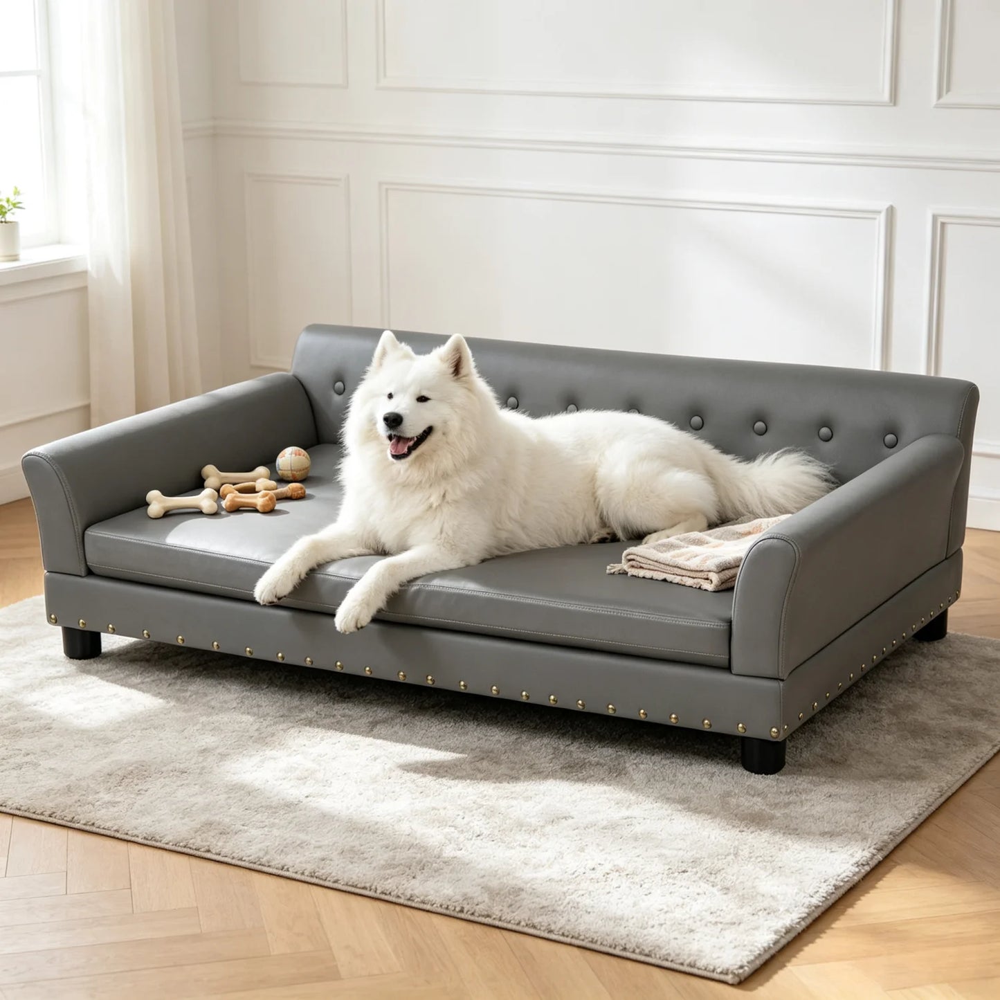 Elevated Dog Sofa for Medium to Large Dogs