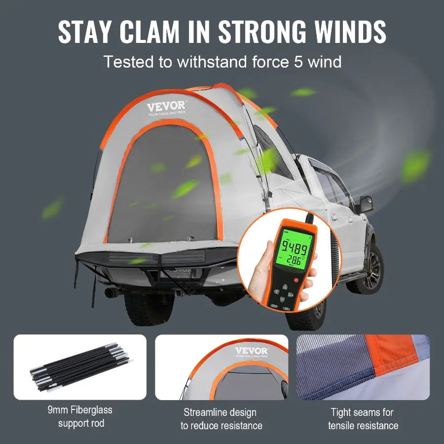 Truck Bed Tent with Rain Layer and Carry Bag
