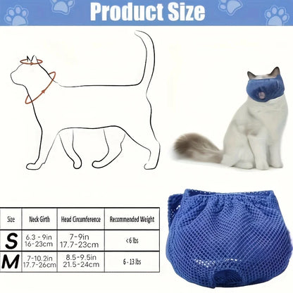 Cat Muzzle Breathable Mesh Grooming Accessory