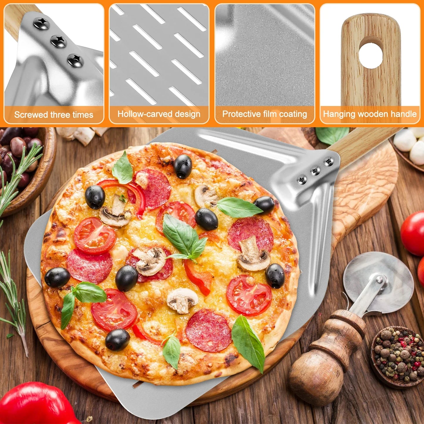 Pizza Shovel Metal Non-Stick