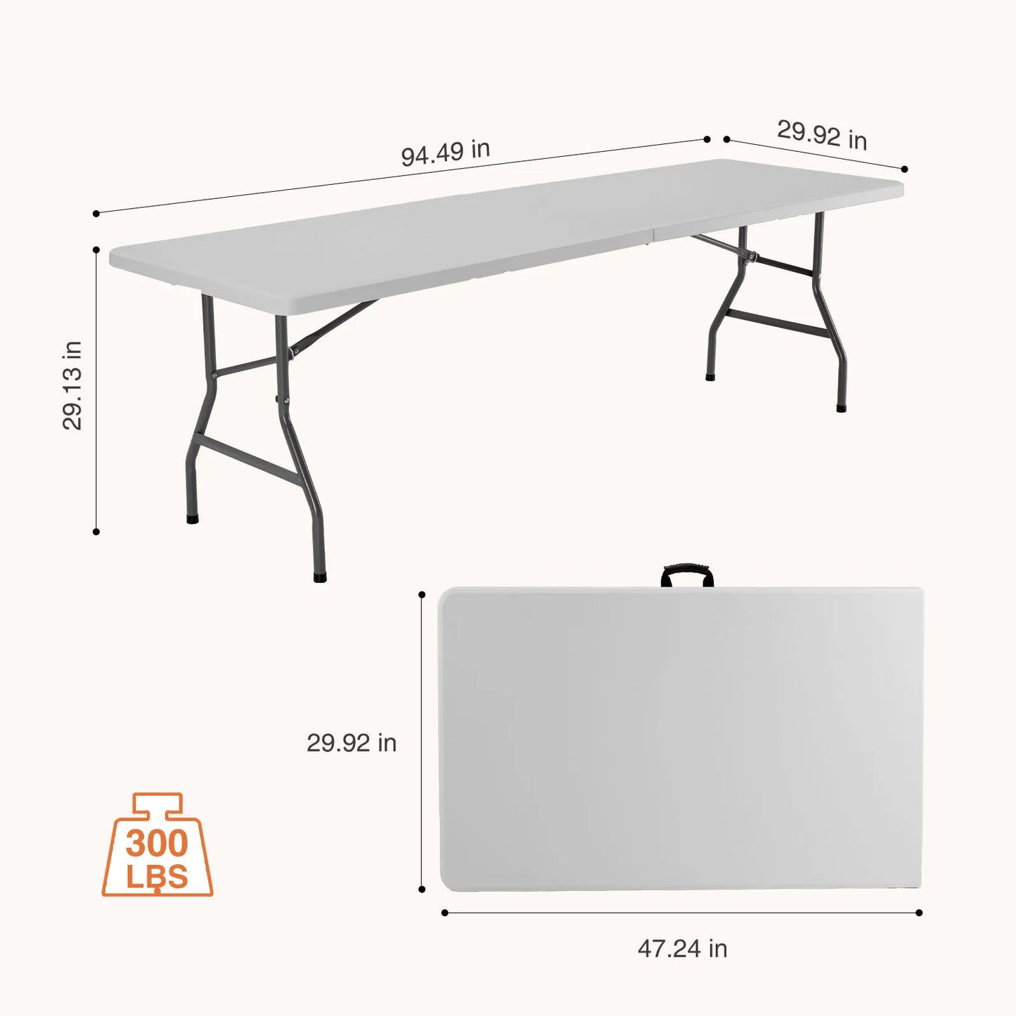 Portable Folding  Table with Carrying Handle