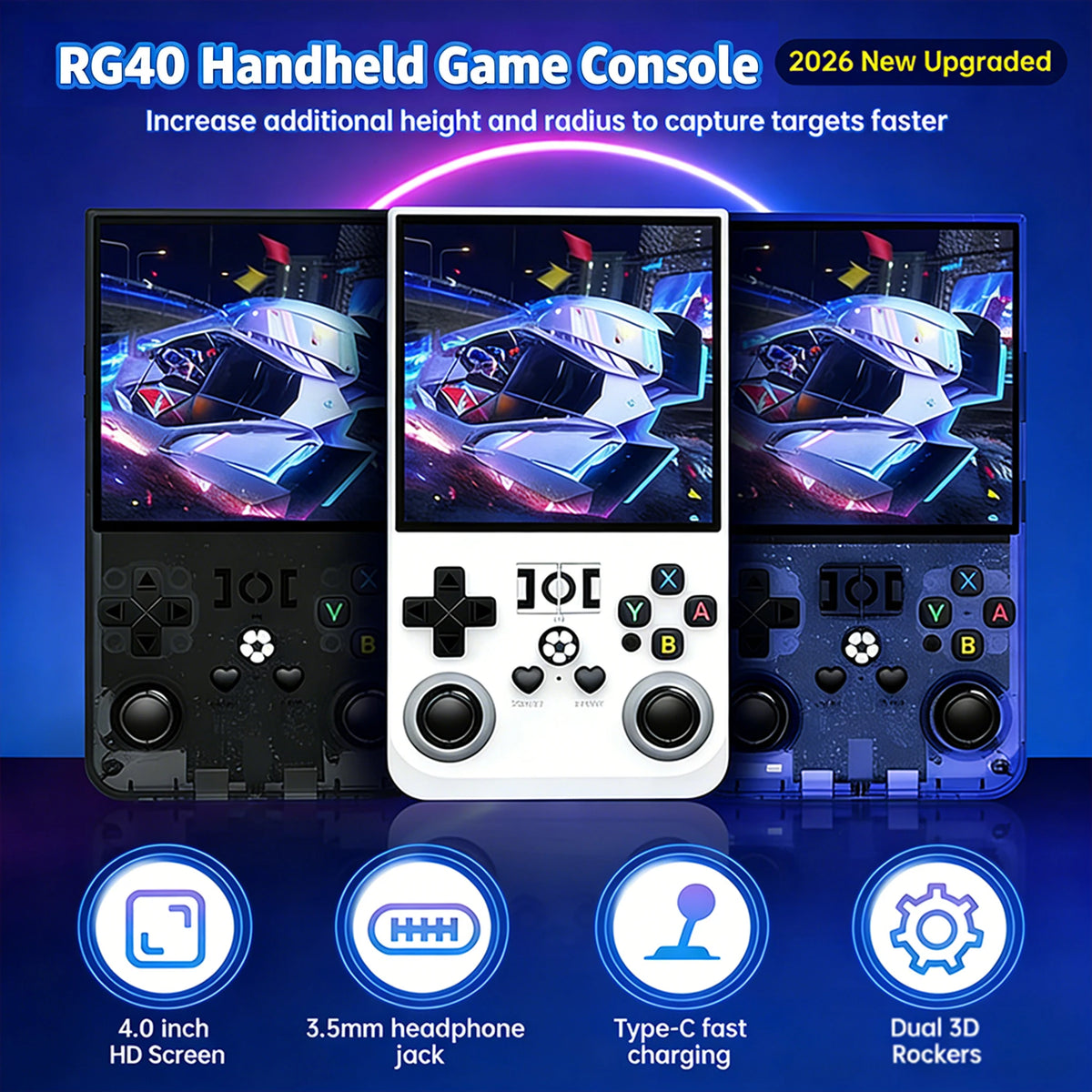 Game Console 4.0 Inch  Portable Video Game Player
