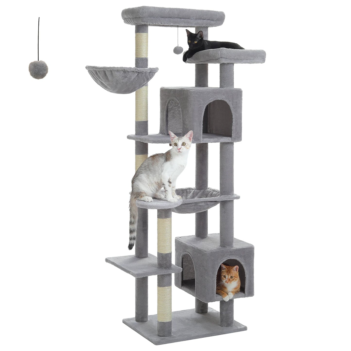 Cat Tree with Super Large Hammock, Scratching Posts