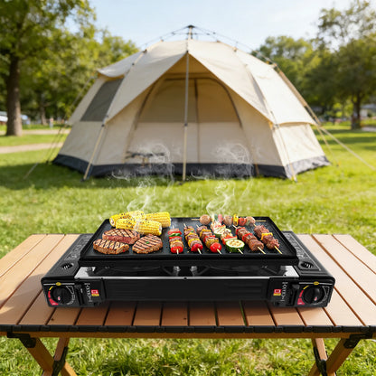 Propane Gas Stove Dual Burner  BBQ