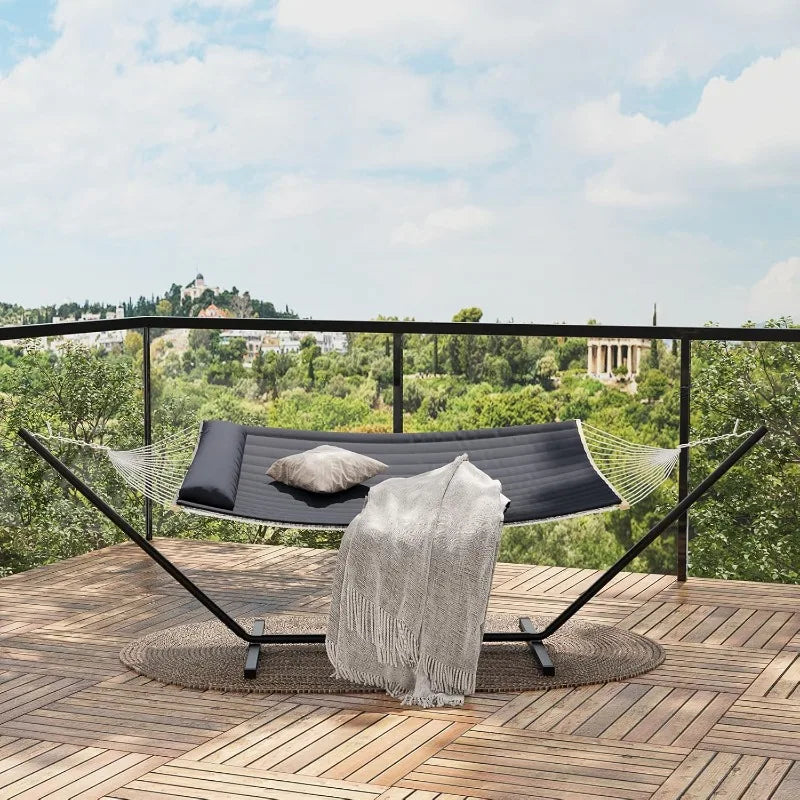 Double Hammock with  Steel Stand
