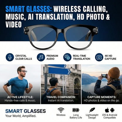 Smart Glasses 200W Pixels Camera