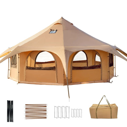 Large Bell Tent For Camping With Stove Jack