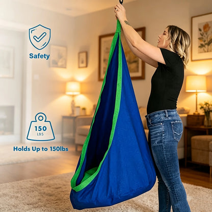 Hanging Hammock Chair Includes Inflatable Pillow