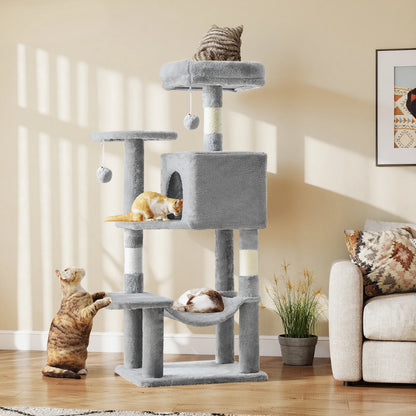Tall Multi-Cat Climbing Tower for Indoor Cat