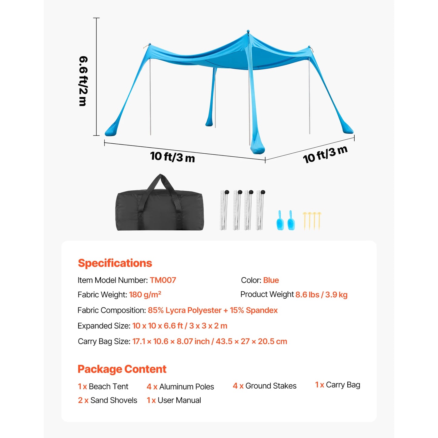 Pop Up Beach Canopy for Family Outings